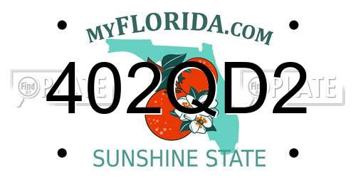 402QD2 Florida License Plate