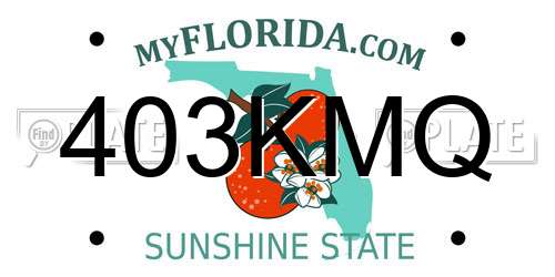 403KMQ Florida License Plate