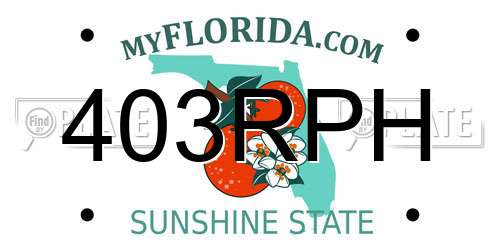 403RPH Florida License Plate