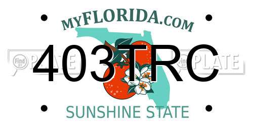 403TRC Florida License Plate