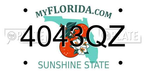 4043QZ Florida License Plate
