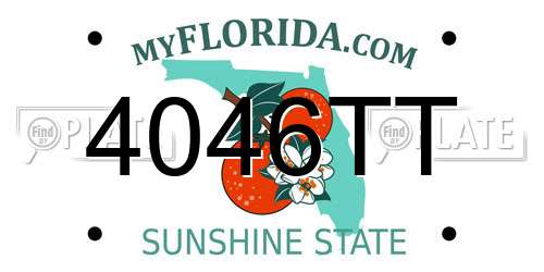 4046TT Florida License Plate
