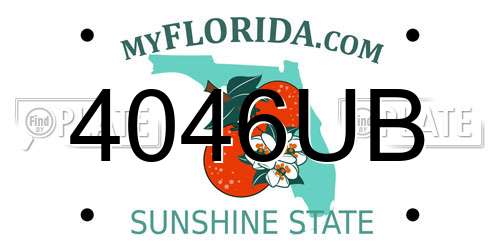 4046UB Florida License Plate