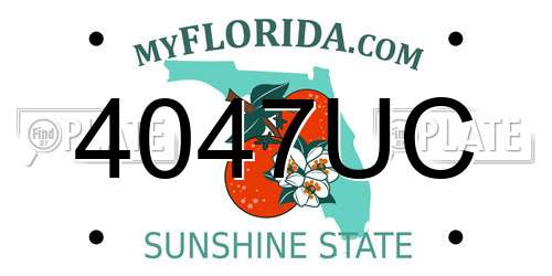 4047UC Florida License Plate