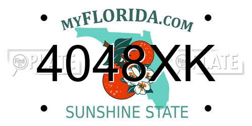 4048XK Florida License Plate