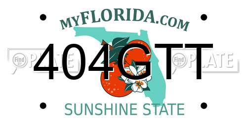 404GTT Florida License Plate