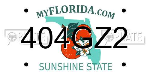404GZ2 Florida License Plate