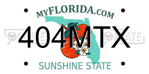 404MTX Florida License Plate