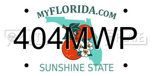 404MWP Florida License Plate