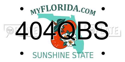 404QBS Florida License Plate
