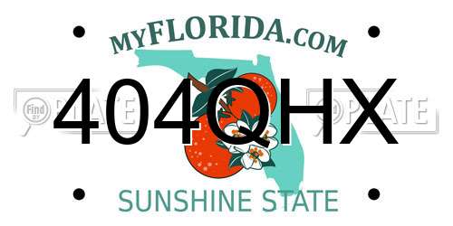 404QHX Florida License Plate