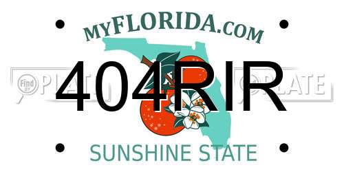 404RIR Florida License Plate