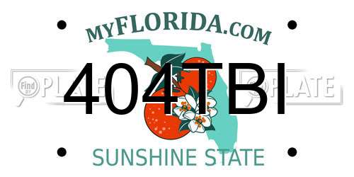 404TBI Florida License Plate