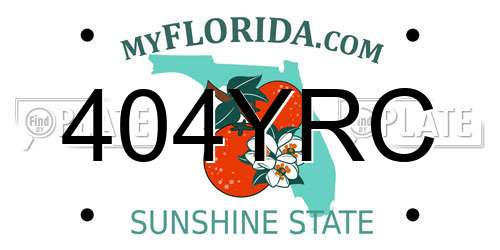 404YRC Florida License Plate