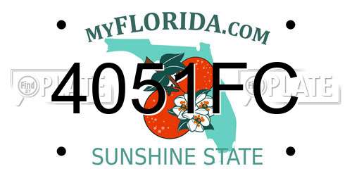 4051FC Florida License Plate