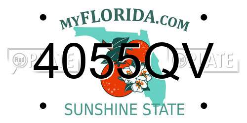 4055QV Florida License Plate