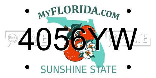 4056YW Florida License Plate