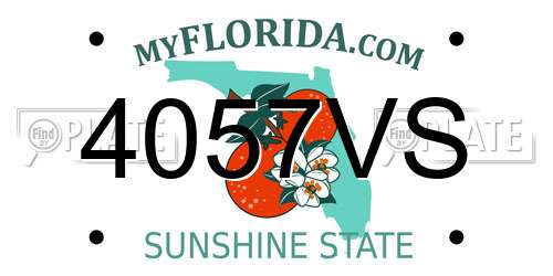 4057VS Florida License Plate