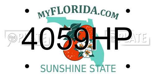 4059HP Florida License Plate