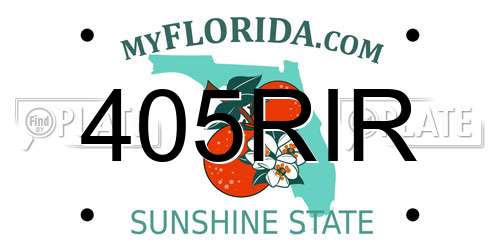405RIR Florida License Plate