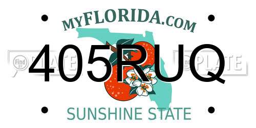 405RUQ Florida License Plate