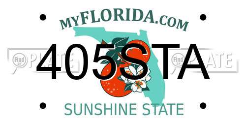 405STA Florida License Plate