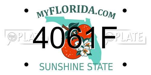 4061F Florida License Plate