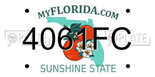 4061FC Florida License Plate