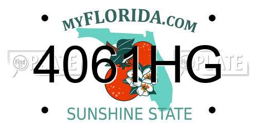 4061HG Florida License Plate