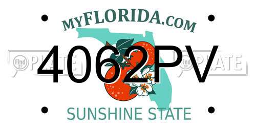 4062PV Florida License Plate