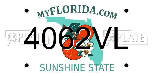 4062VL Florida License Plate