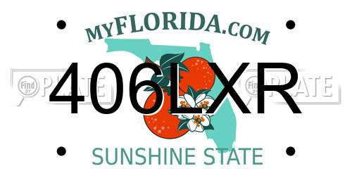 406LXR Florida License Plate