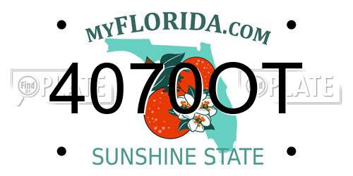 4070OT Florida License Plate