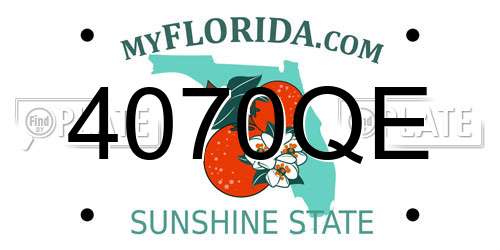 4070QE Florida License Plate