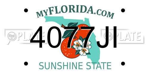 4077JI Florida License Plate