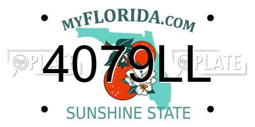 4079LL Florida License Plate