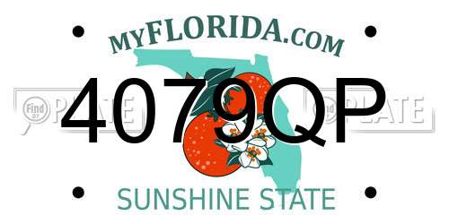4079QP Florida License Plate