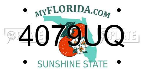 4079UQ Florida License Plate