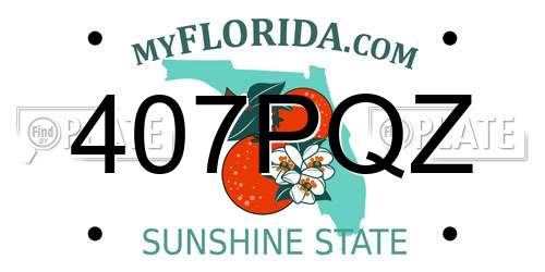 407PQZ Florida License Plate