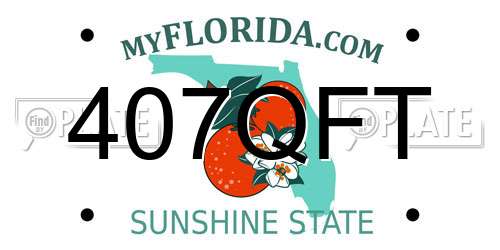 407QFT Florida License Plate