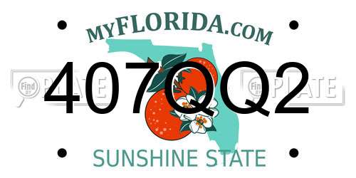 407QQ2 Florida License Plate