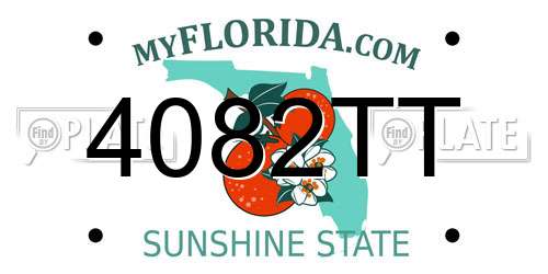 4082TT Florida License Plate