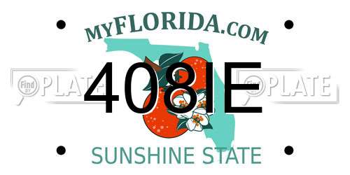 408IE Florida License Plate