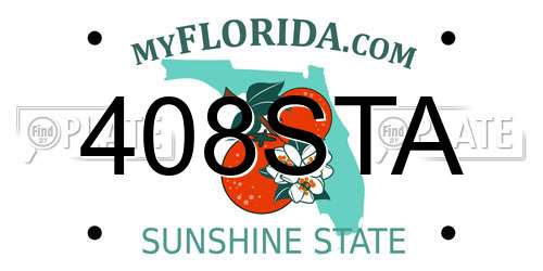 408STA Florida License Plate