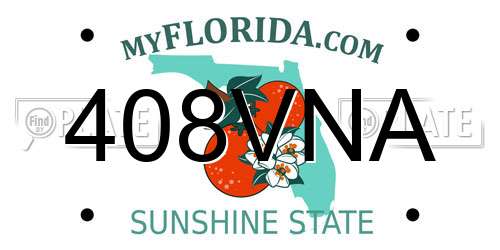 408VNA Florida License Plate