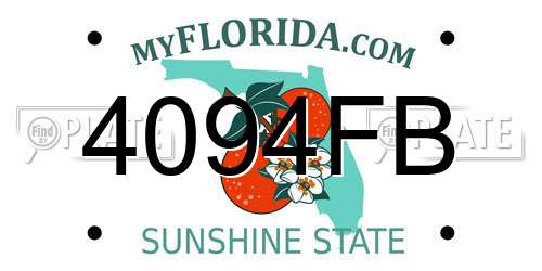 4094FB Florida License Plate
