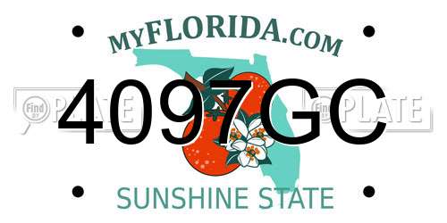 4097GC Florida License Plate