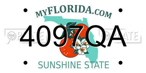 4097QA Florida License Plate