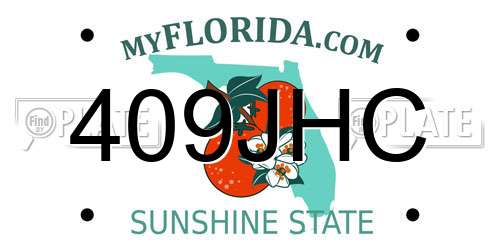409JHC Florida License Plate