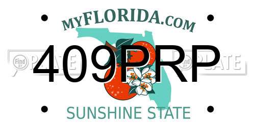 409PRP Florida License Plate
